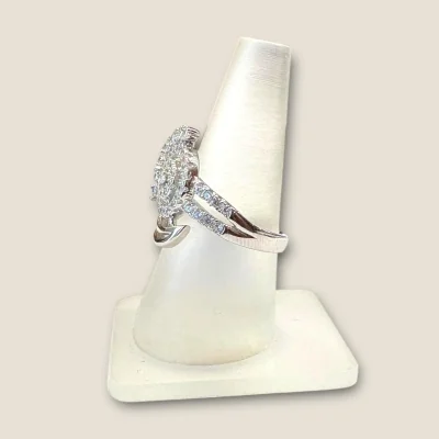 BEAUTIFUL 925 STERLING SILVER GIRLISH RING WITH ZIRCONS & UNIQUE DESIGN | SLR639 BEAUTIFUL 925 STERLING SILVER GIRLISH RING WITH ZIRCONS & UNIQUE DESIGN | SLR639