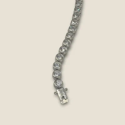 BEAUTIFUL 925 STERLING SILVER GIRLISH BRACELET WITH ZIRCONS | SB114 BEAUTIFUL 925 STERLING SILVER GIRLISH BRACELET WITH ZIRCONS | SB114