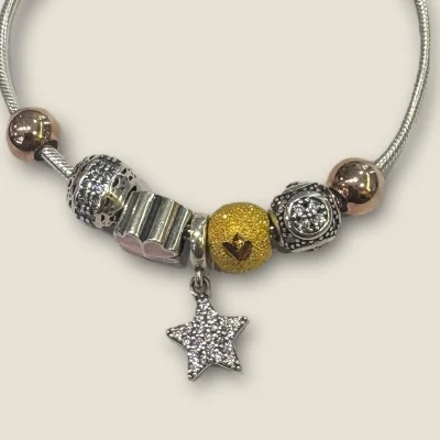 LOVELY 925 STERLING SILVER GIRLISH BRACELET WITH UNIQUE DESIGN | SB127 LOVELY 925 STERLING SILVER GIRLISH BRACELET WITH UNIQUE DESIGN | SB127