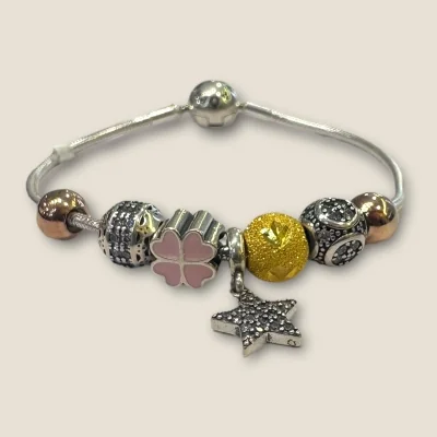 LOVELY 925 STERLING SILVER GIRLISH BRACELET WITH UNIQUE DESIGN | SB127 LOVELY 925 STERLING SILVER GIRLISH BRACELET WITH UNIQUE DESIGN | SB127