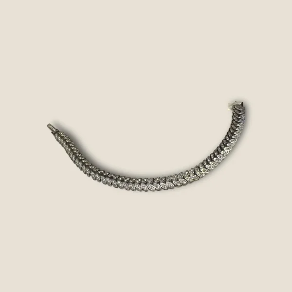 BEAUTIFUL 925 STERLING SILVER GIRLISH TENNIS BRACELET WITH ZERCONS | SB161