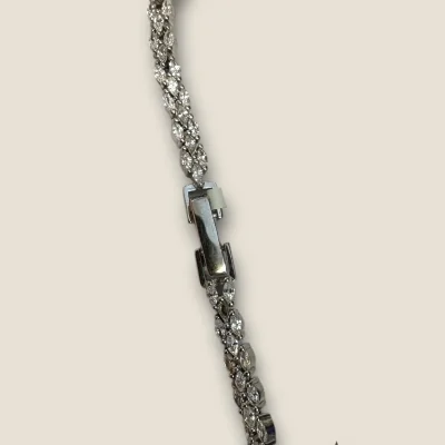 BEAUTIFUL 925 STERLING SILVER GIRLISH BRACELET WITH ZIRCONS | SB149 BEAUTIFUL 925 STERLING SILVER GIRLISH BRACELET WITH ZIRCONS | SB149