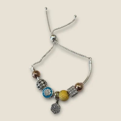925 STERLING SILVER GIRLISH BRACELET WITH LOVELY DESIGN | SB129 925 STERLING SILVER GIRLISH BRACELET WITH LOVELY DESIGN | SB129