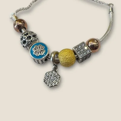 925 STERLING SILVER GIRLISH BRACELET WITH LOVELY DESIGN | SB129 925 STERLING SILVER GIRLISH BRACELET WITH LOVELY DESIGN | SB129