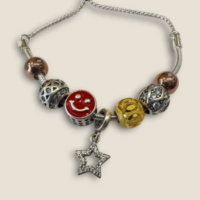 925 STERLING SILVER GIRLISH BRACELET WITH LOVELY DESIGN | SB124 925 STERLING SILVER GIRLISH BRACELET WITH LOVELY DESIGN | SB124