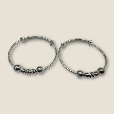 BEAUTIFUL 925 STERLING SILVER BABY KARA PAIR WITH LOVELY DESIGN FOR YOUR LITTLE ONE | SK279 BEAUTIFUL 925 STERLING SILVER BABY KARA PAIR WITH LOVELY DESIGN FOR YOUR LITTLE ONE | SK279