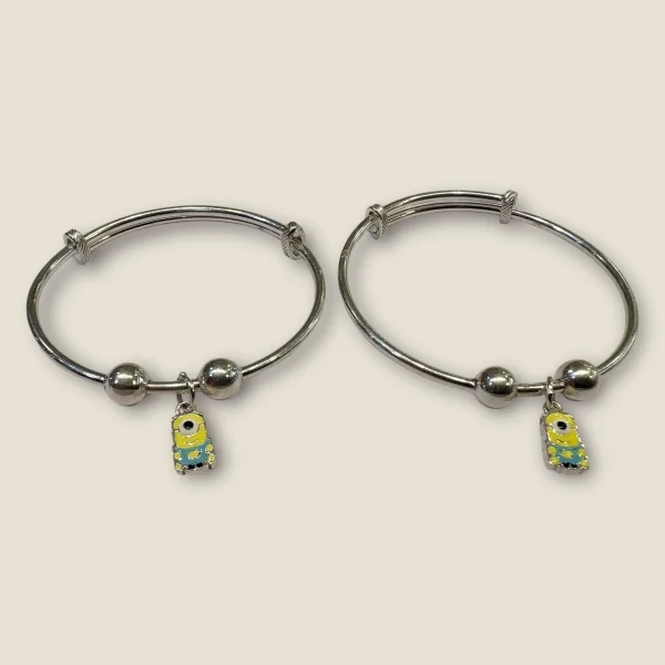 BEAUTIFUL 925 STERLING SILVER BABY KARA PAIR WITH UNIQUE DESIGN FOR YOUR LITTLE ONE | SK145