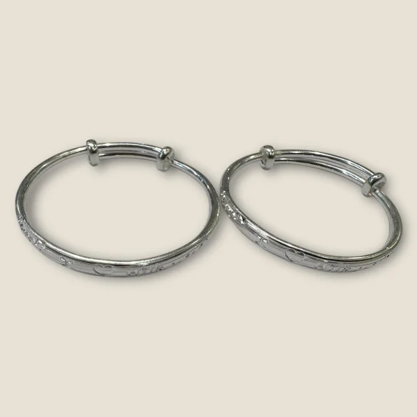 LOVELY 925 STERLING SILVER BABY KARA PAIR WITH BEAUTIFUL DESIGN FOR YOUR LITTLE ONE | SK244