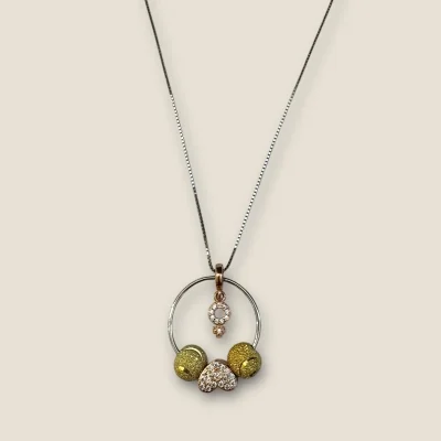 BEAUTIFUL 925 STERLING SILVER PANDORA NECKLACE WITH LOVELY DESIGN | SC94