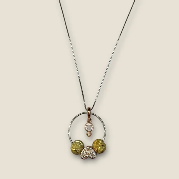 BEAUTIFUL 925 STERLING SILVER PANDORA NECKLACE WITH LOVELY DESIGN | SC94