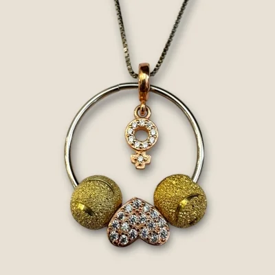 BEAUTIFUL 925 STERLING SILVER PANDORA NECKLACE WITH LOVELY DESIGN | SC94 BEAUTIFUL 925 STERLING SILVER PANDORA NECKLACE WITH LOVELY DESIGN | SC94