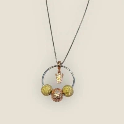 BEAUTIFUL 925 STERLING SILVER PANDORA NECKLACE WITH LOVELY DESIGN | SC93
