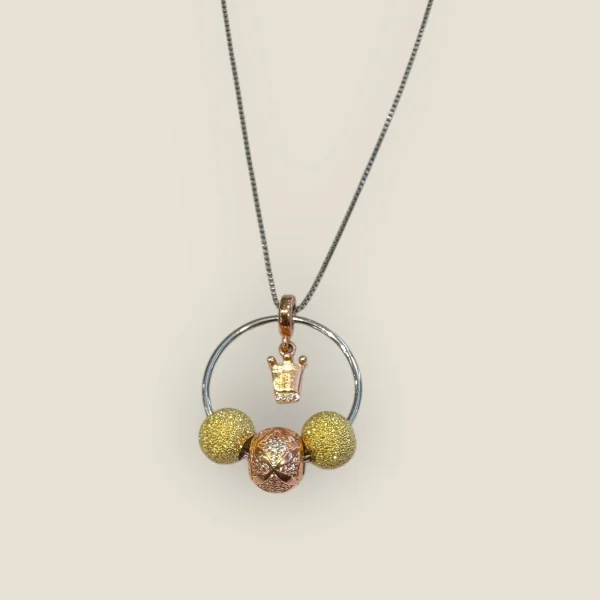 BEAUTIFUL 925 STERLING SILVER PANDORA NECKLACE WITH LOVELY DESIGN | SC93