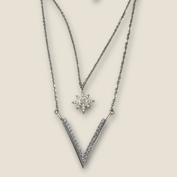 BEAUTIFUL 925 STERLING SILVER NECKLACE WITH LOVELY GIRLISH DESIGN | SC120