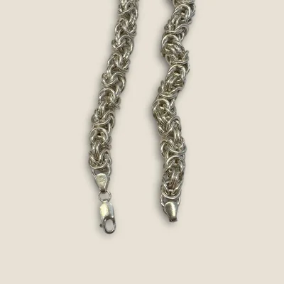 BEAUTIFUL 925 STERLING SILVER MEN'S CHAIN WITH LOVELY UNIQUE DESIGN | SC167