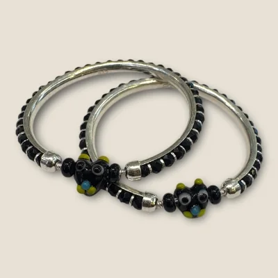 BEAUTIFUL 925 STERLING SILVER BABY KARA PAIR WITH LOVELY UNIQUE DESIGN FOR YOUR LITTLE ONE | SK272