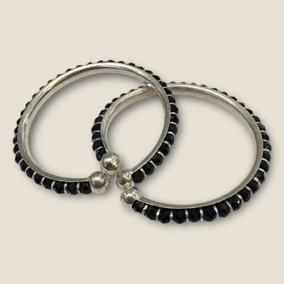 BEAUTIFUL 925 STERLING SILVER BABY KARA PAIR WITH LOVELY UNIQUE DESIGN FOR YOUR LITTLE ONE | SK268 BEAUTIFUL 925 STERLING SILVER BABY KARA PAIR WITH LOVELY UNIQUE DESIGN FOR YOUR LITTLE ONE | SK268