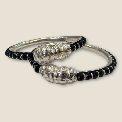 BEAUTIFUL 925 STERLING SILVER BABY KARA PAIR WITH LOVELY UNIQUE DESIGN FOR YOUR LITTLE ONE | SK269