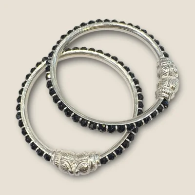 BEAUTIFUL 925 STERLING SILVER BABY KARA PAIR WITH LOVELY UNIQUE DESIGN FOR YOUR LITTLE ONE | SK269