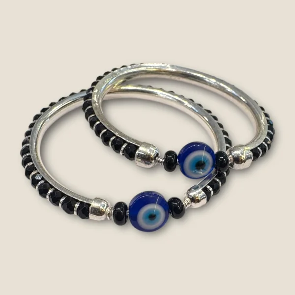 BEAUTIFUL 925 STERLING SILVER BABY KARA PAIR WITH LOVELY UNIQUE DESIGN FOR YOUR LITTLE ONE | SK271
