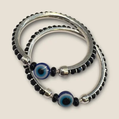 BEAUTIFUL 925 STERLING SILVER BABY KARA PAIR WITH LOVELY UNIQUE DESIGN FOR YOUR LITTLE ONE | SK271