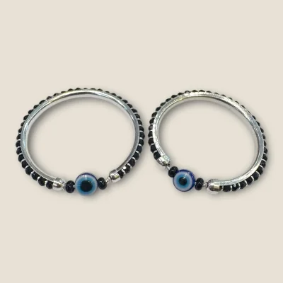 BEAUTIFUL 925 STERLING SILVER BABY KARA PAIR WITH LOVELY UNIQUE DESIGN FOR YOUR LITTLE ONE | SK271