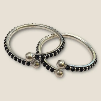 BEAUTIFUL 925 STERLING SILVER BABY KARA PAIR WITH LOVELY UNIQUE DESIGN FOR YOUR LITTLE ONE | SK12