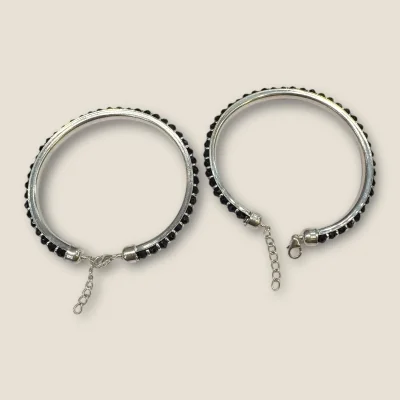 BEAUTIFUL 925 STERLING SILVER BABY KARA PAIR WITH LOVELY UNIQUE DESIGN FOR YOUR LITTLE ONE | SK13 BEAUTIFUL 925 STERLING SILVER BABY KARA PAIR WITH LOVELY UNIQUE DESIGN FOR YOUR LITTLE ONE | SK13