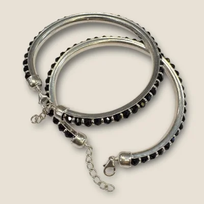 BEAUTIFUL 925 STERLING SILVER BABY KARA PAIR WITH LOVELY UNIQUE DESIGN FOR YOUR LITTLE ONE | SK13