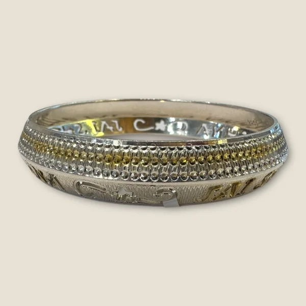 BEAUTIFUL 925 STERLING SILVER MEN'S KARA WITH LOVELY DESIGN | SK120