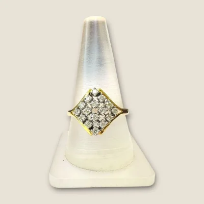 BEAUTIFUL FEMALE DIAMOND RING IN SQUARE SHAPE WITH UNIQUE LOVELY DESIGN |DLR109