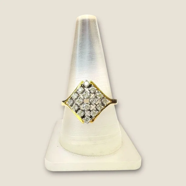 BEAUTIFUL FEMALE DIAMOND RING IN SQUARE SHAPE WITH UNIQUE LOVELY DESIGN |DLR109