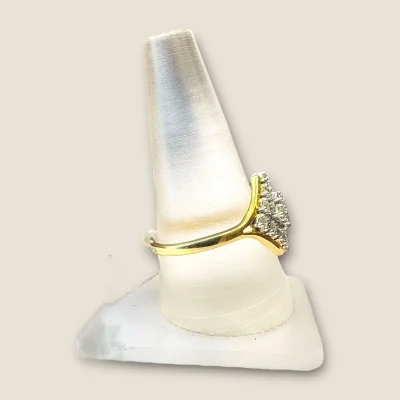BEAUTIFUL FEMALE DIAMOND RING IN SQUARE SHAPE WITH UNIQUE LOVELY DESIGN |DLR109