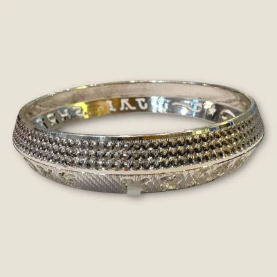 BEAUTIFUL 925 STERLING SILVER MEN'S NAME KARA WITH LOVELY DESIGN | SK345 BEAUTIFUL 925 STERLING SILVER MEN'S NAME KARA WITH LOVELY DESIGN | SK345