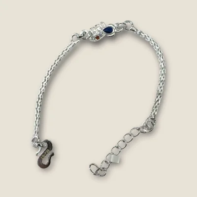 BEAUTIFUL SILVER RAKHI WITH LOVELY UNIQUE DESIGN | SB166 BEAUTIFUL SILVER RAKHI WITH LOVELY UNIQUE DESIGN | SB166