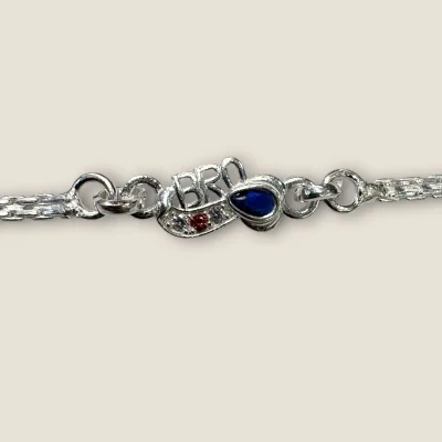 BEAUTIFUL SILVER RAKHI WITH LOVELY UNIQUE DESIGN | SB166 BEAUTIFUL SILVER RAKHI WITH LOVELY UNIQUE DESIGN | SB166