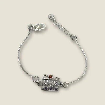 BEAUTIFUL SILVER RAKHI WITH LOVELY DESIGN | SB169
