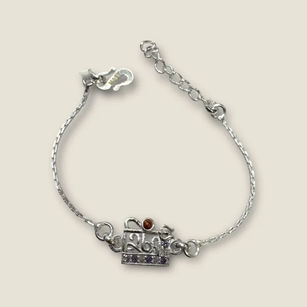 BEAUTIFUL SILVER RAKHI WITH LOVELY DESIGN | SB169