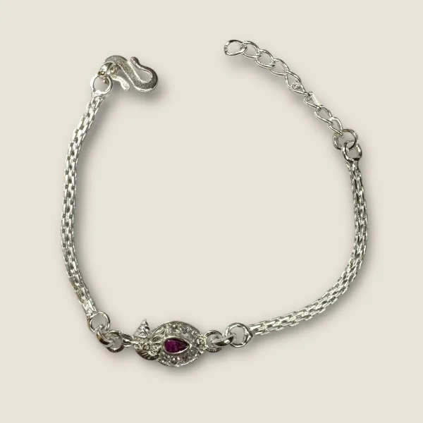 LOVELY SILVER RAKHI WITH BEAUTIFUL DESIGN | SB173