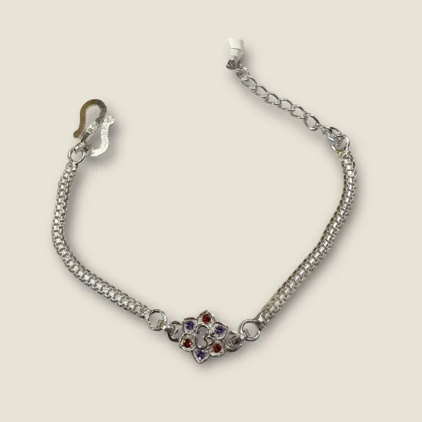 LOVELY SILVER RAKHI WITH BEAUTIFUL OM DESIGN | SB175