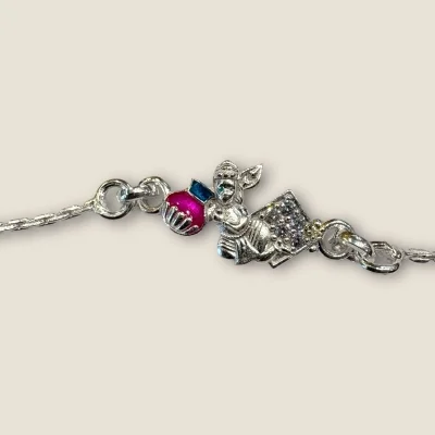 LOVELY SILVER RAKHI WITH BEAUTIFUL DESIGN | SB172 LOVELY SILVER RAKHI WITH BEAUTIFUL DESIGN | SB172
