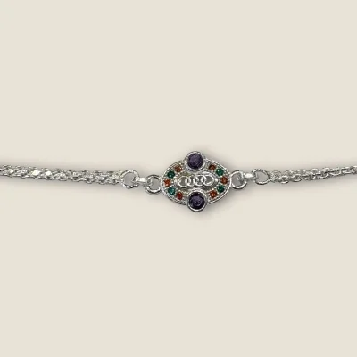 LOVELY SILVER RAKHI WITH BEAUTIFUL DESIGN | SB184