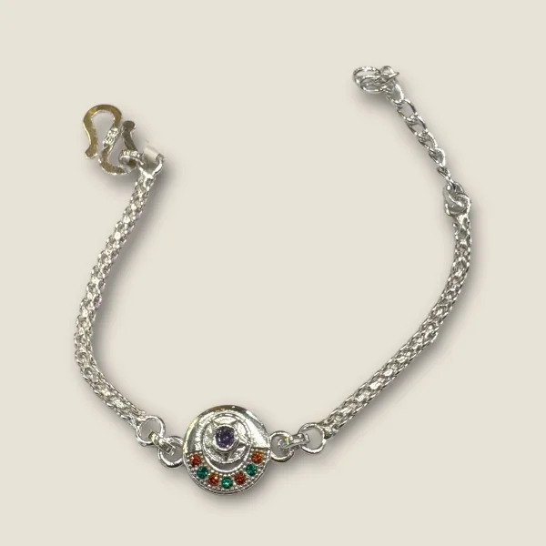 LOVELY SILVER RAKHI WITH BEAUTIFUL DESIGN | SB180