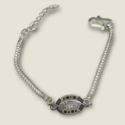 LOVELY SILVER RAKHI WITH BEAUTIFUL DESIGN | SB182