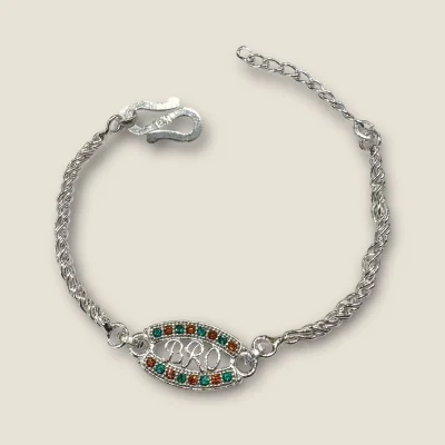 LOVELY SILVER RAKHI WITH BEAUTIFUL DESIGN | SB178 LOVELY SILVER RAKHI WITH BEAUTIFUL DESIGN | SB178