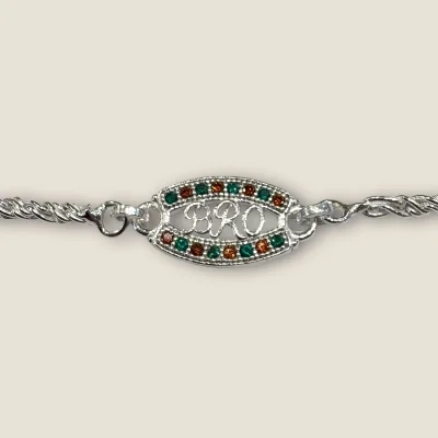 LOVELY SILVER RAKHI WITH BEAUTIFUL DESIGN | SB178 LOVELY SILVER RAKHI WITH BEAUTIFUL DESIGN | SB178