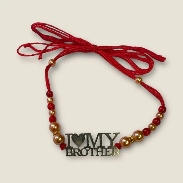 BEAUTIFUL SILVER THRED RAKHI WITH LOVELY DESIGN