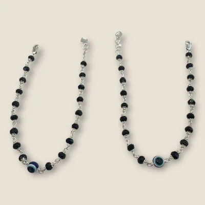 BEAUTIFUL 925 STERLING GIRLISH EVIL EYE SILVER ANKLETS WITH LOVELY DESIGN | SPY449 BEAUTIFUL 925 STERLING GIRLISH EVIL EYE SILVER ANKLETS WITH LOVELY DESIGN | SPY449