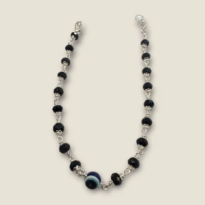 BEAUTIFUL 925 STERLING GIRLISH EVIL EYE SILVER ANKLETS WITH LOVELY DESIGN | SPY449 BEAUTIFUL 925 STERLING GIRLISH EVIL EYE SILVER ANKLETS WITH LOVELY DESIGN | SPY449