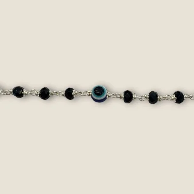 BEAUTIFUL 925 STERLING GIRLISH EVIL EYE SILVER ANKLETS WITH LOVELY DESIGN | SPY449 BEAUTIFUL 925 STERLING GIRLISH EVIL EYE SILVER ANKLETS WITH LOVELY DESIGN | SPY449